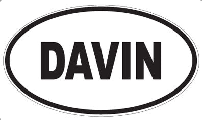 DAVIN - Oval Sticker