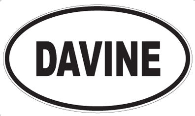 DAVINE - Oval Sticker