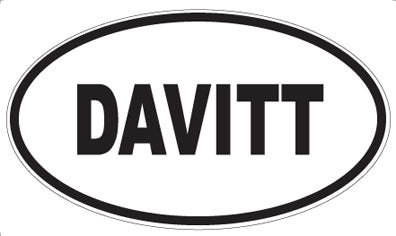 DAVITT - Oval Sticker