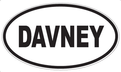 DAVNEY - Oval Sticker