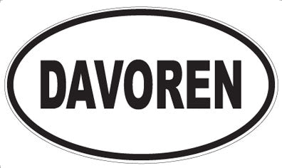 DAVOREN - Oval Sticker