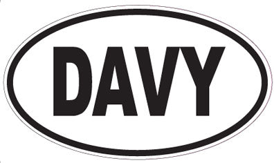 DAVY - Oval Sticker