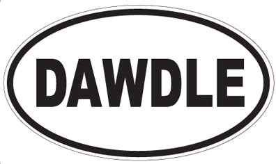 DAWDLE - Oval Sticker