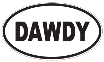 DAWDY - Oval Sticker