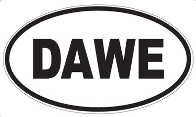 DAWE - Oval Sticker