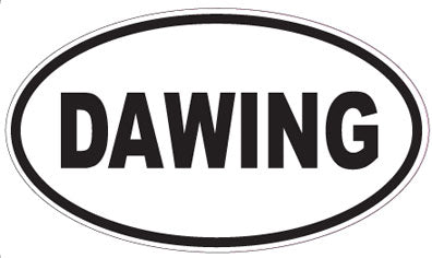 DAWING - Oval Sticker