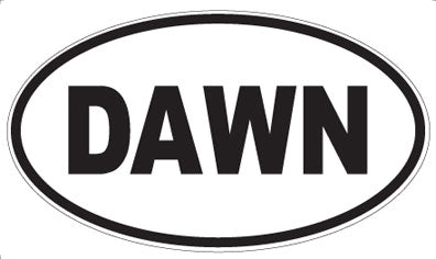DAWN - Oval Sticker