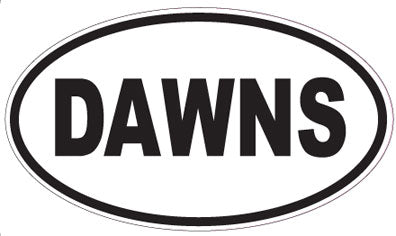 DAWNS - Oval Sticker