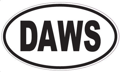 DAWS - Oval Sticker