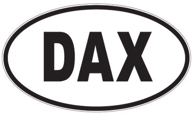 DAX - 3 Letter Initials Oval Sticker