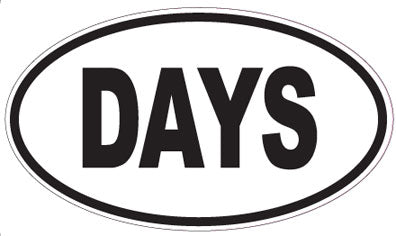 DAYS - Oval Sticker