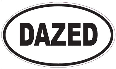 DAZED - Oval Sticker