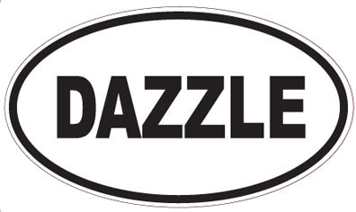 DAZZLE - Oval Sticker