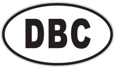 DBC - 3 Letter Initials Oval Sticker