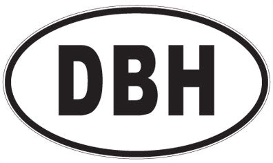 DBH - 3 Letter Initials Oval Sticker