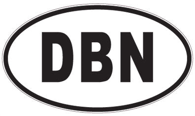 DBN - 3 Letter Initials Oval Sticker