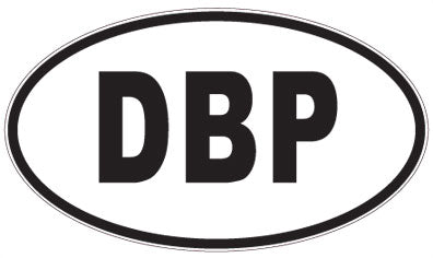 DBP - 3 Letter Initials Oval Sticker
