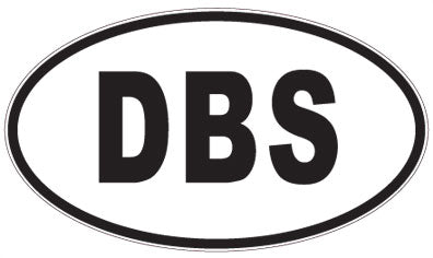 DBS - 3 Letter Initials Oval Sticker