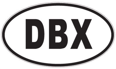 DBX - 3 Letter Initials Oval Sticker