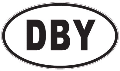 DBY - 3 Letter Initials Oval Sticker