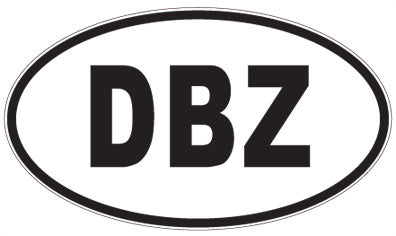 DBZ - 3 Letter Initials Oval Sticker