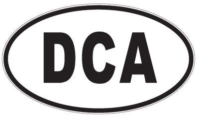DCA - 3 Letter Initials Oval Sticker