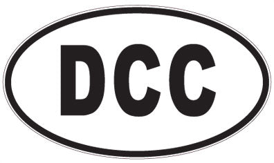 DCC - 3 Letter Initials Oval Sticker