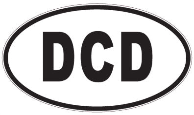 DCD - 3 Letter Initials Oval Sticker