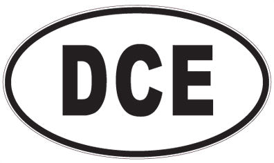 DCE - 3 Letter Initials Oval Sticker