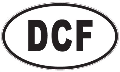 DCF - 3 Letter Initials Oval Sticker