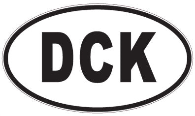 DCK - 3 Letter Initials Oval Sticker