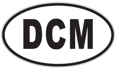 DCM - 3 Letter Initials Oval Sticker