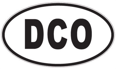 DCO - 3 Letter Initials Oval Sticker