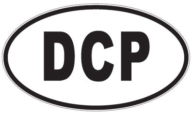 DCP - 3 Letter Initials Oval Sticker
