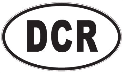 DCR - 3 Letter Initials Oval Sticker