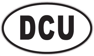 DCU - 3 Letter Initials Oval Sticker