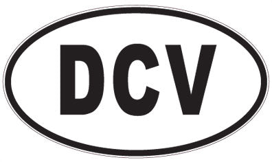 DCV - 3 Letter Initials Oval Sticker