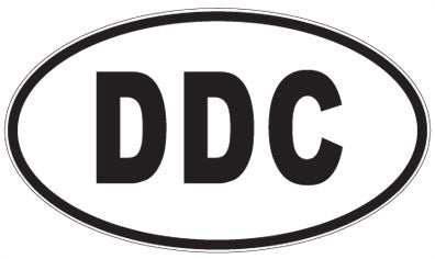 DDC - 3 Letter Initials Oval Sticker