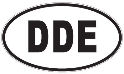 DDE - 3 Letter Initials Oval Sticker