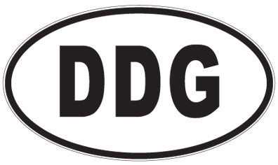 DDG - 3 Letter Initials Oval Sticker