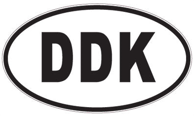 DDK - 3 Letter Initials Oval Sticker