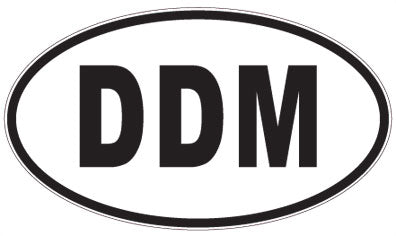 DDM - 3 Letter Initials Oval Sticker