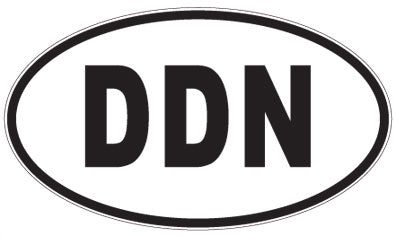 DDN - 3 Letter Initials Oval Sticker