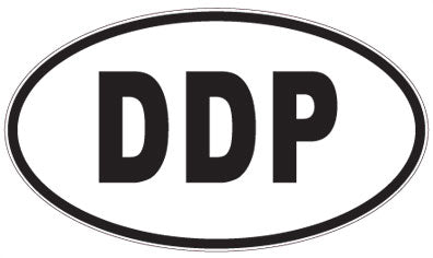 DDP - 3 Letter Initials Oval Sticker