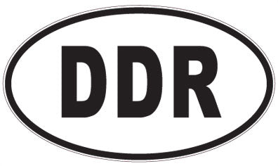 DDR - 3 Letter Initials Oval Sticker