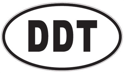 DDT - 3 Letter Initials Oval Sticker