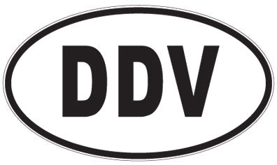 DDV - 3 Letter Initials Oval Sticker