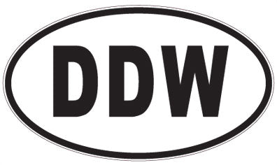 DDW - 3 Letter Initials Oval Sticker