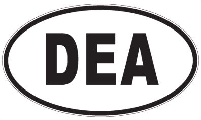 DEA - 3 Letter Initials Oval Sticker
