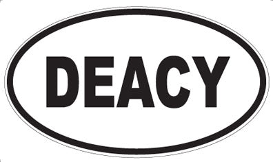 DEACY - Oval Sticker